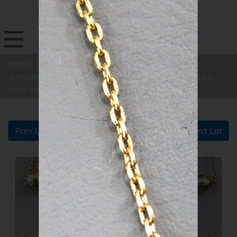 Kate Spade Gold Necklace with Crystal Charm